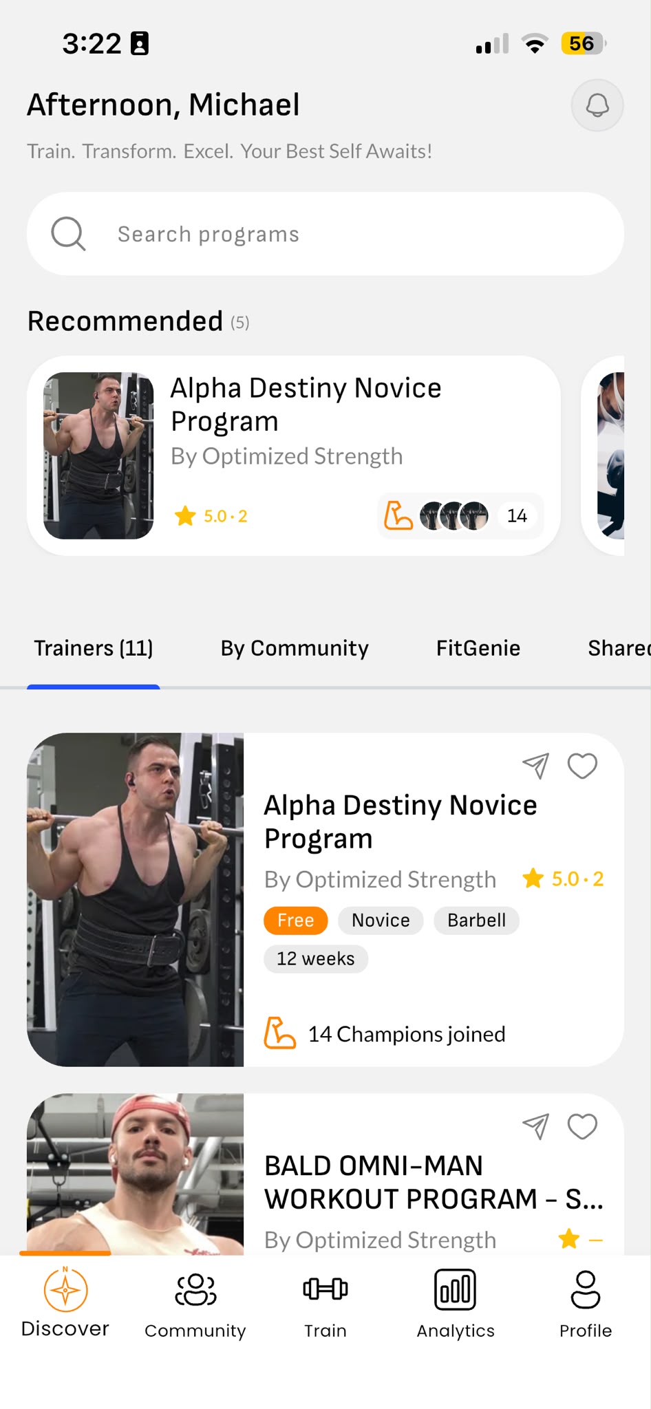 Discover ready-made programs from coaches and the community